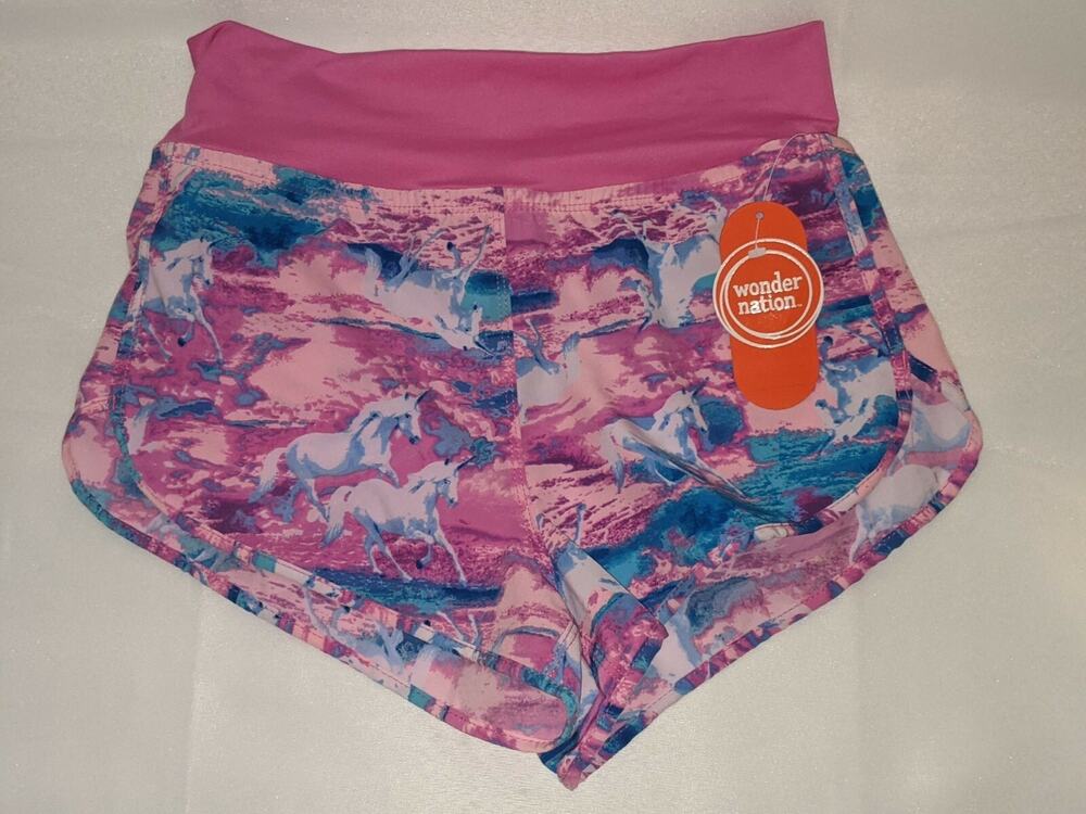 Wonder Nation Girls Board Short Pink Unicorn XS (4/5)